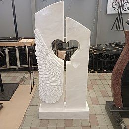 Памятник из мрамора крылья ангела