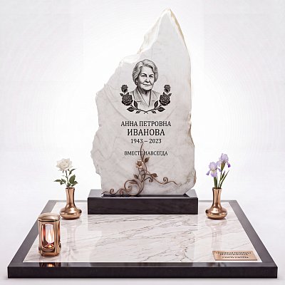 Корка из белого мрамора